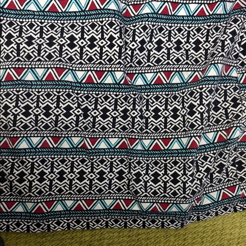Charlotte Russe Geometric Patterned Skirt - Black, Red, Blue size S - Picture 5 of 5